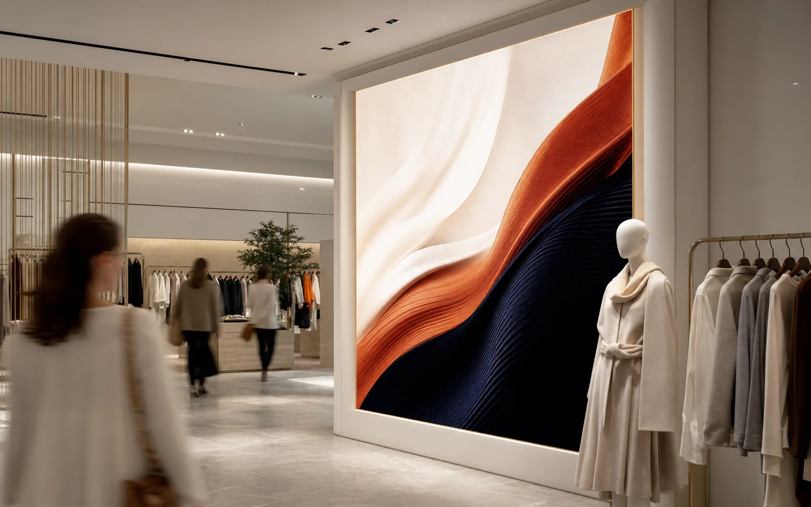 Gráfica frameless iluminada